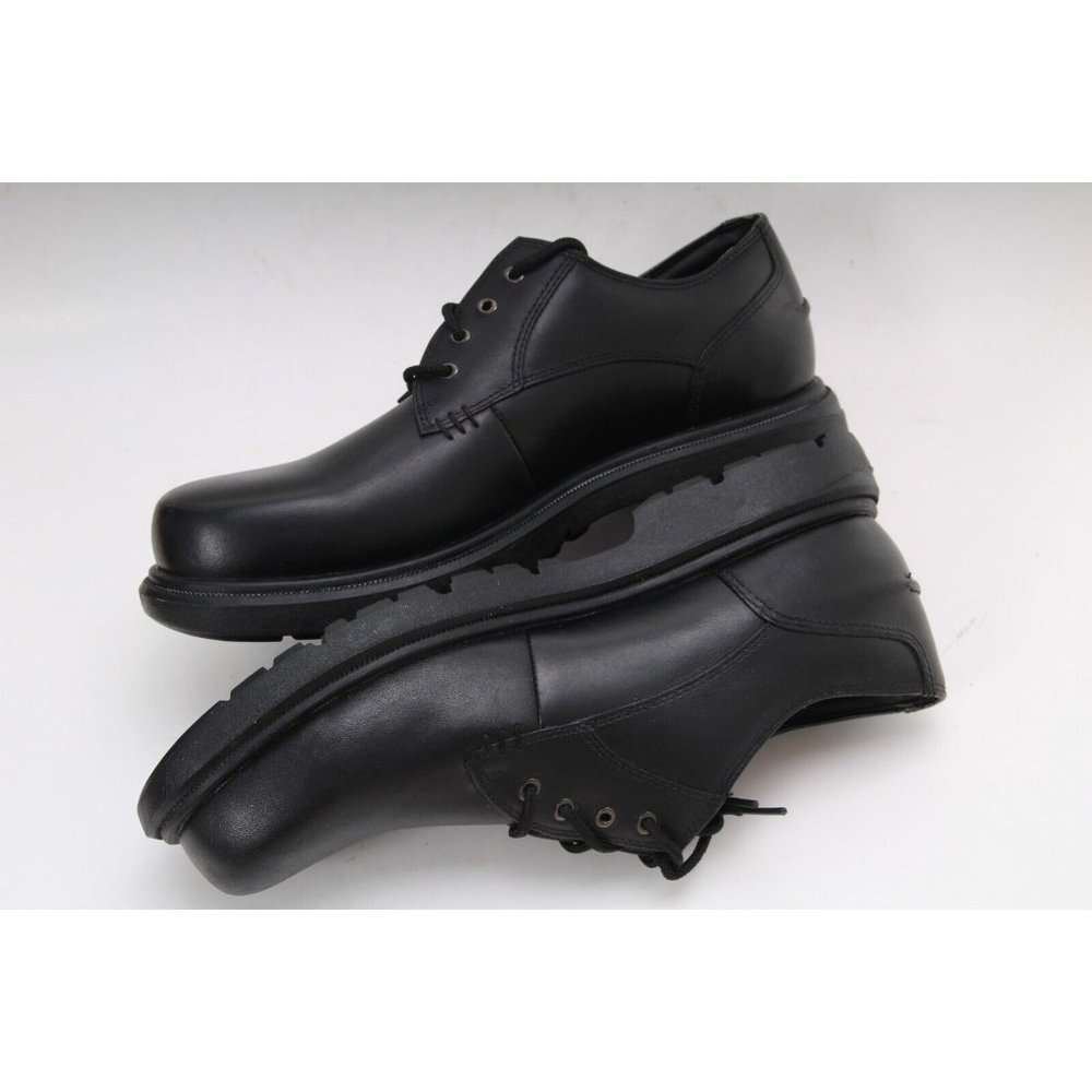 NWOB timberland montgomery shoes oxfords lace up black leather mens sz 10 W WIDE - Picture 5 of 12